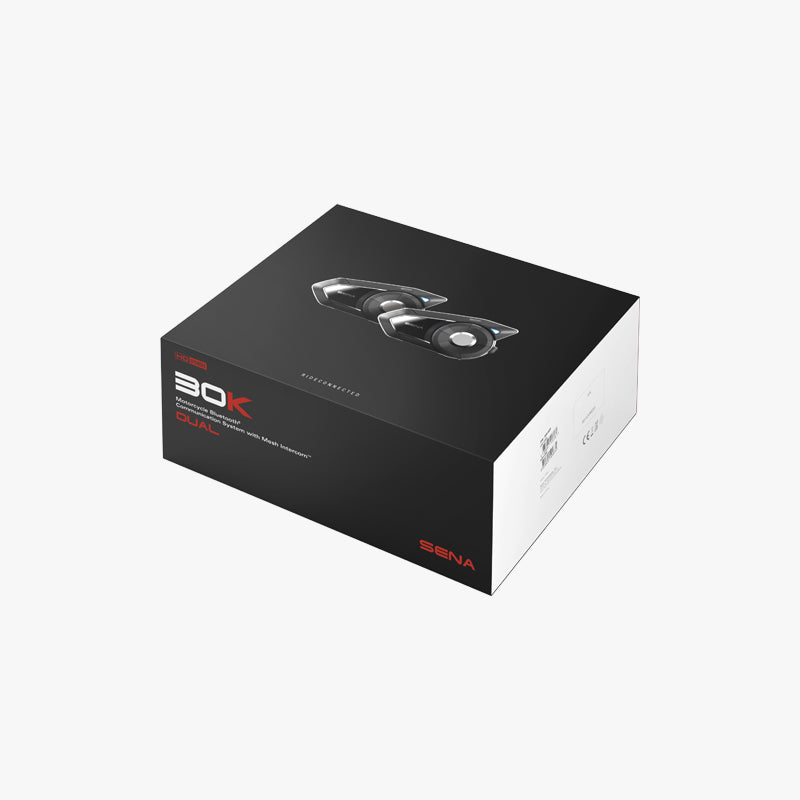 30K Motorcycle Bluetooth Communication System with Mesh Intercom & HD Speakers