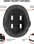 Rumba Bluetooth Smart Helmet for BMX, Skating, Skateboarding, Scooter, and E-Bike