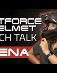 Outforce, Full Face Motorcycle Smart Communication Helmet with Bluetooth Intercom