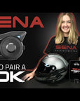 30K Motorcycle Bluetooth Communication System with Mesh Intercom & HD Speakers