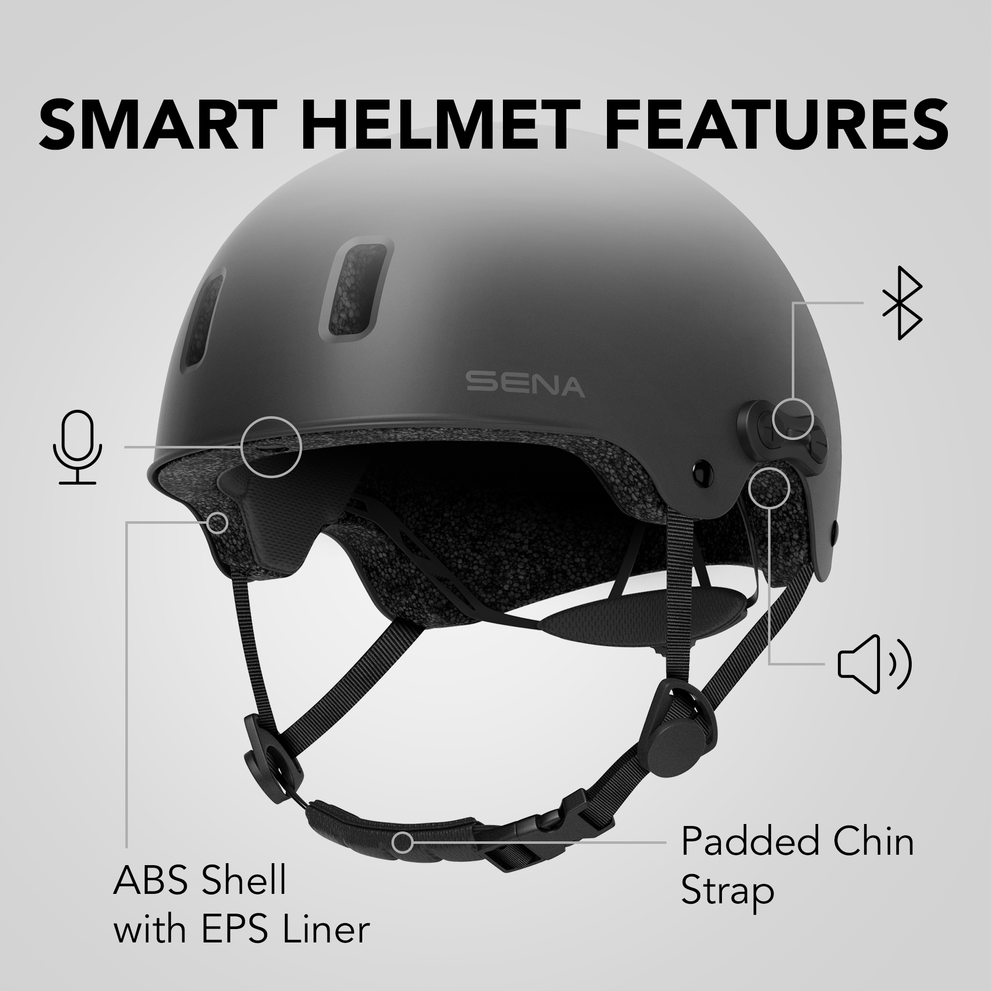 Rumba Bluetooth Smart Communication Helmet for BMX, Skating, Skateboarding, Scooter, and E-Bike