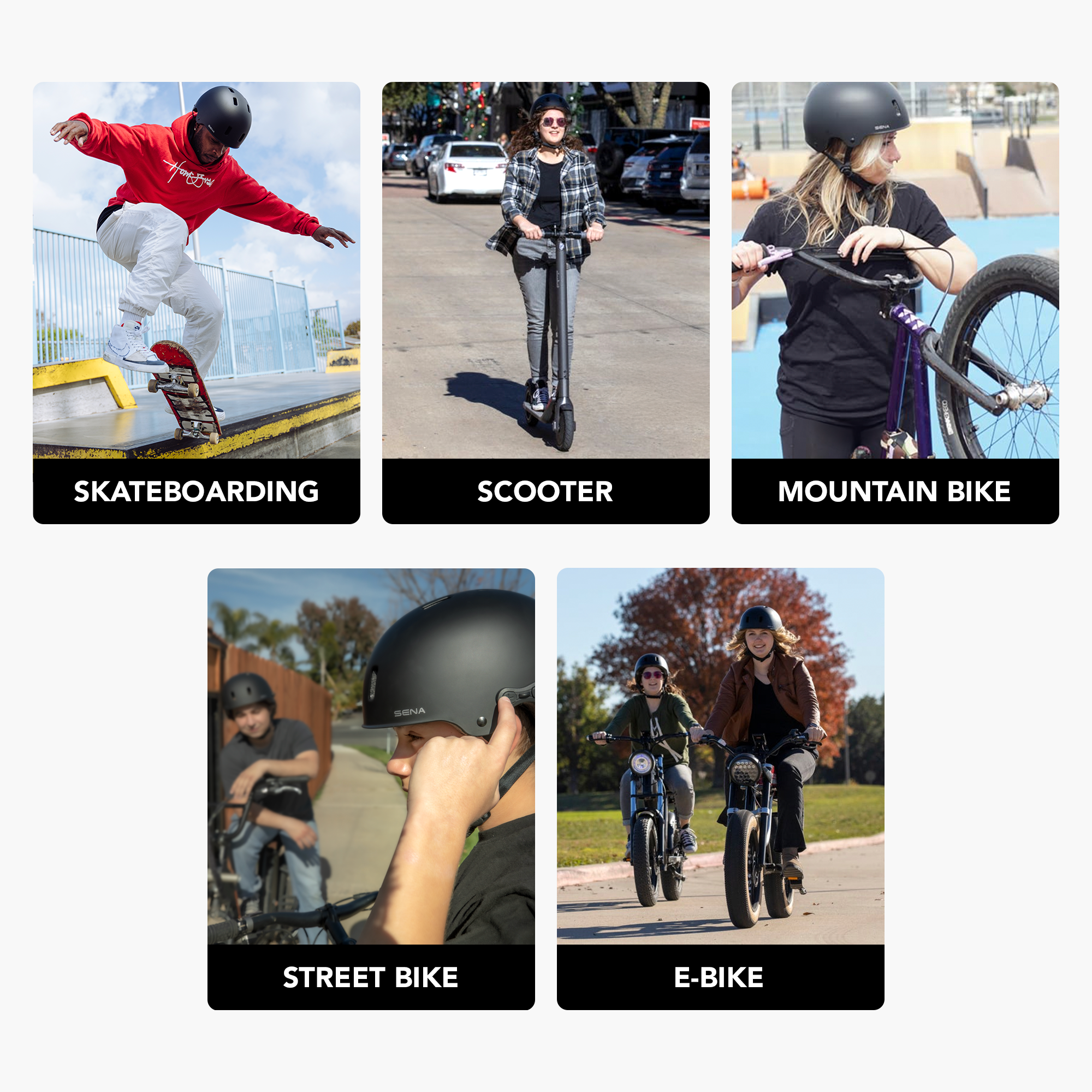 Rumba Bluetooth Smart Communication Helmet for BMX, Skating, Skateboarding, Scooter, and E-Bike
