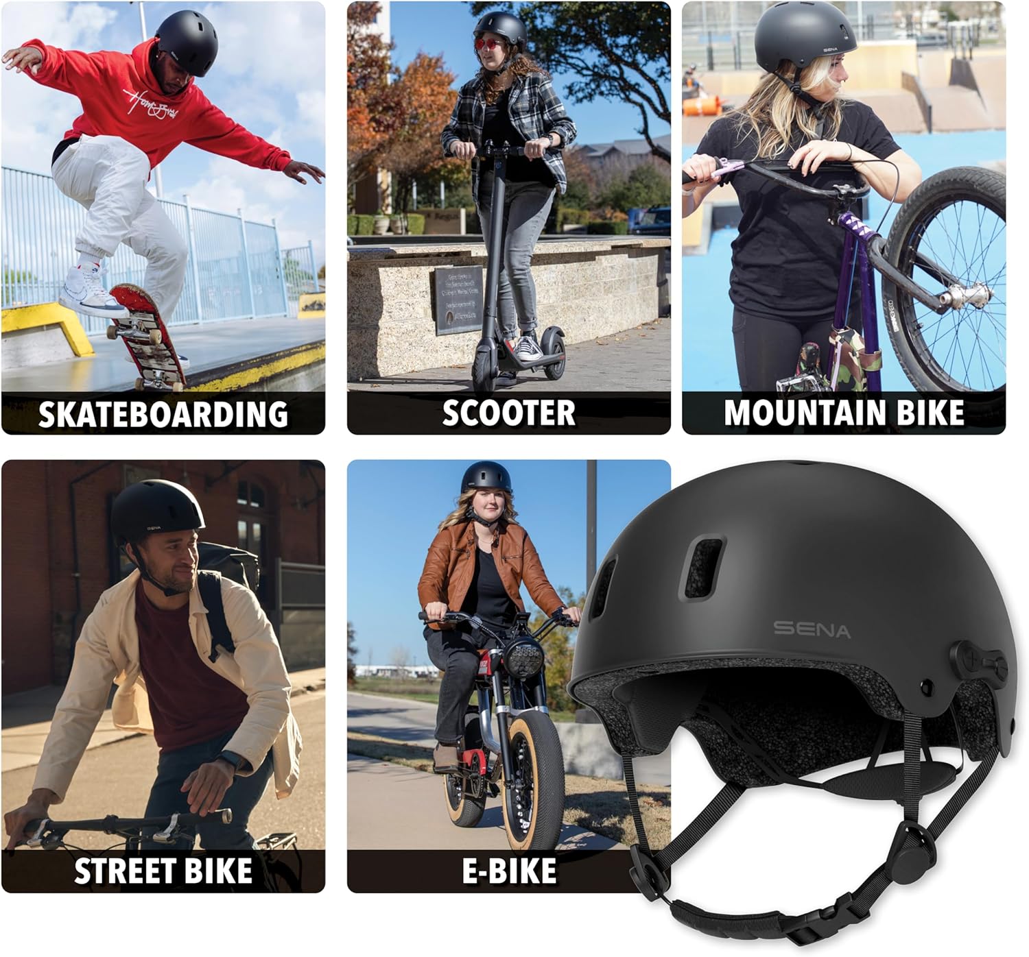 Rumba Bluetooth Smart Helmet for BMX, Skating, Skateboarding, Scooter, and E-Bike