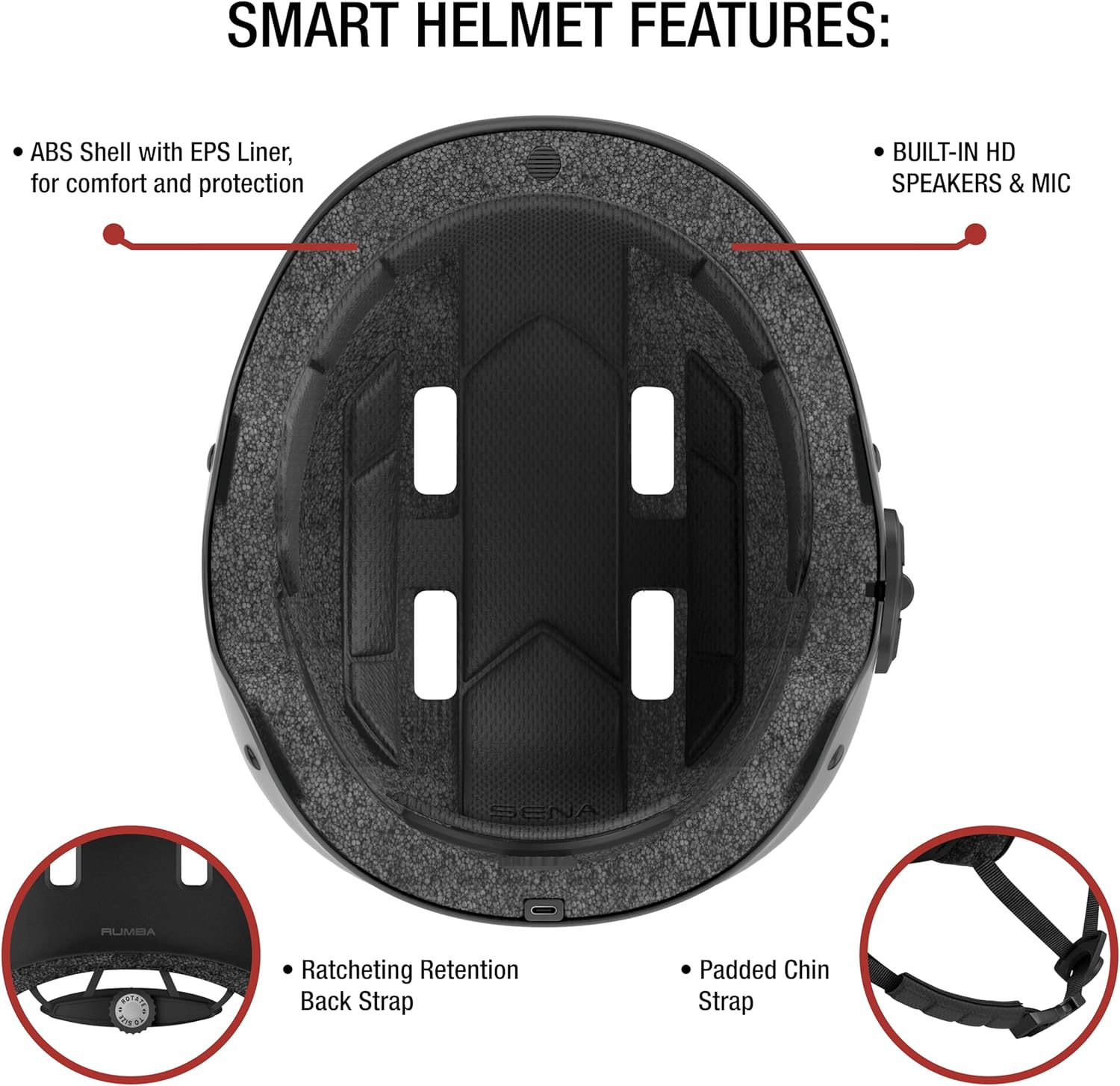 Rumba Bluetooth Smart Helmet for BMX, Skating, Skateboarding, Scooter, and E-Bike