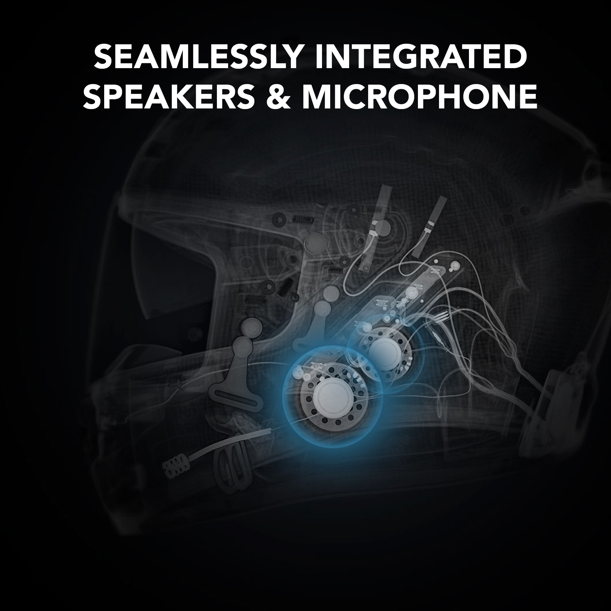 Phantom ANC Full-face Motorcycle Helmet with Integrated Communication System Featuring Active Noise Cancellation