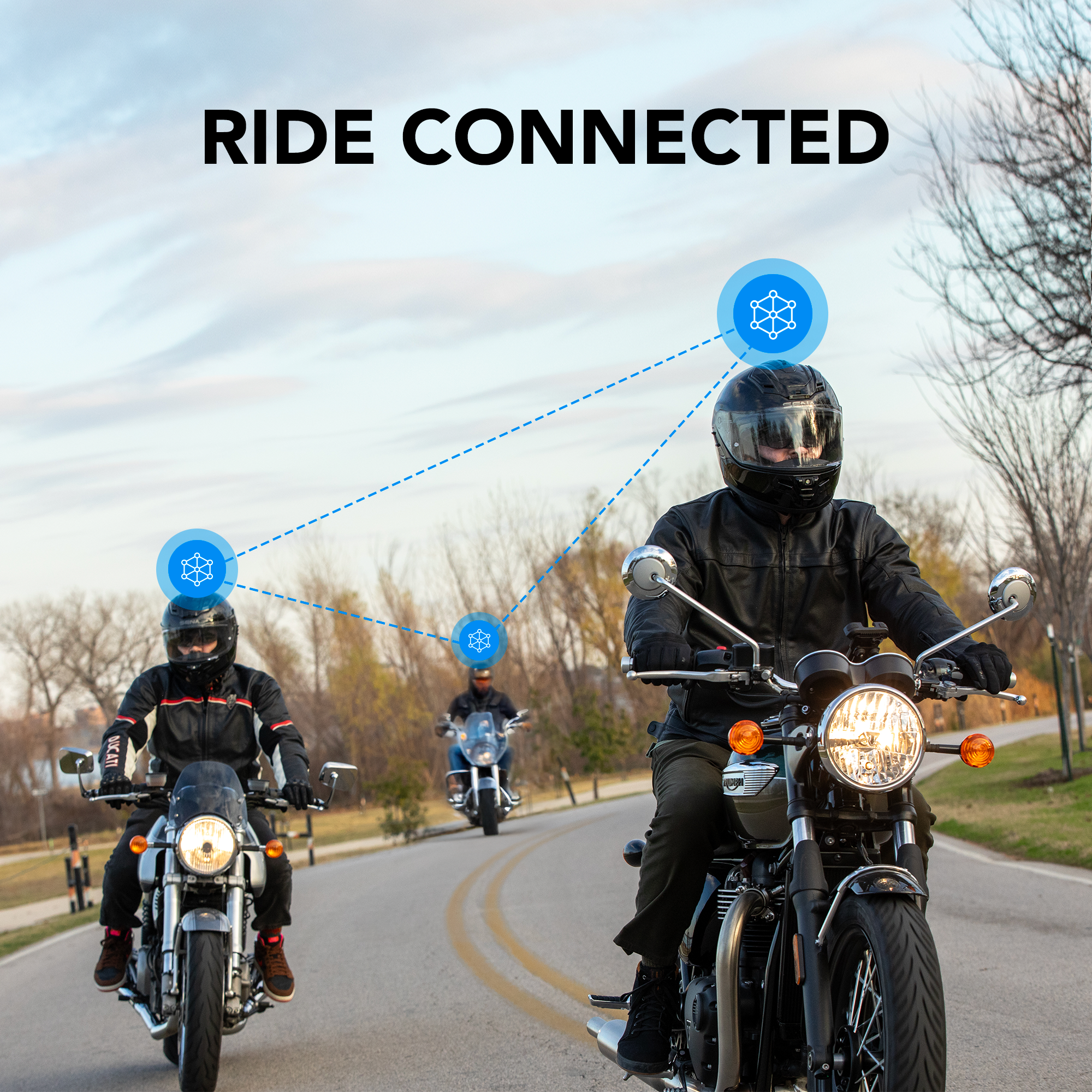 Phantom Full Face Motorcycle Helmet with Mesh Intercom