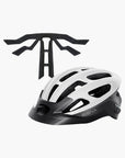 R1 EVO Smart Cycling Helmet (M/Matte White) + 2 Head Liners + Visor