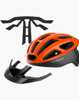 R1 Smart Cycling Helmet (Large/Electric Tangerine) + 2 Head Liners + Visor