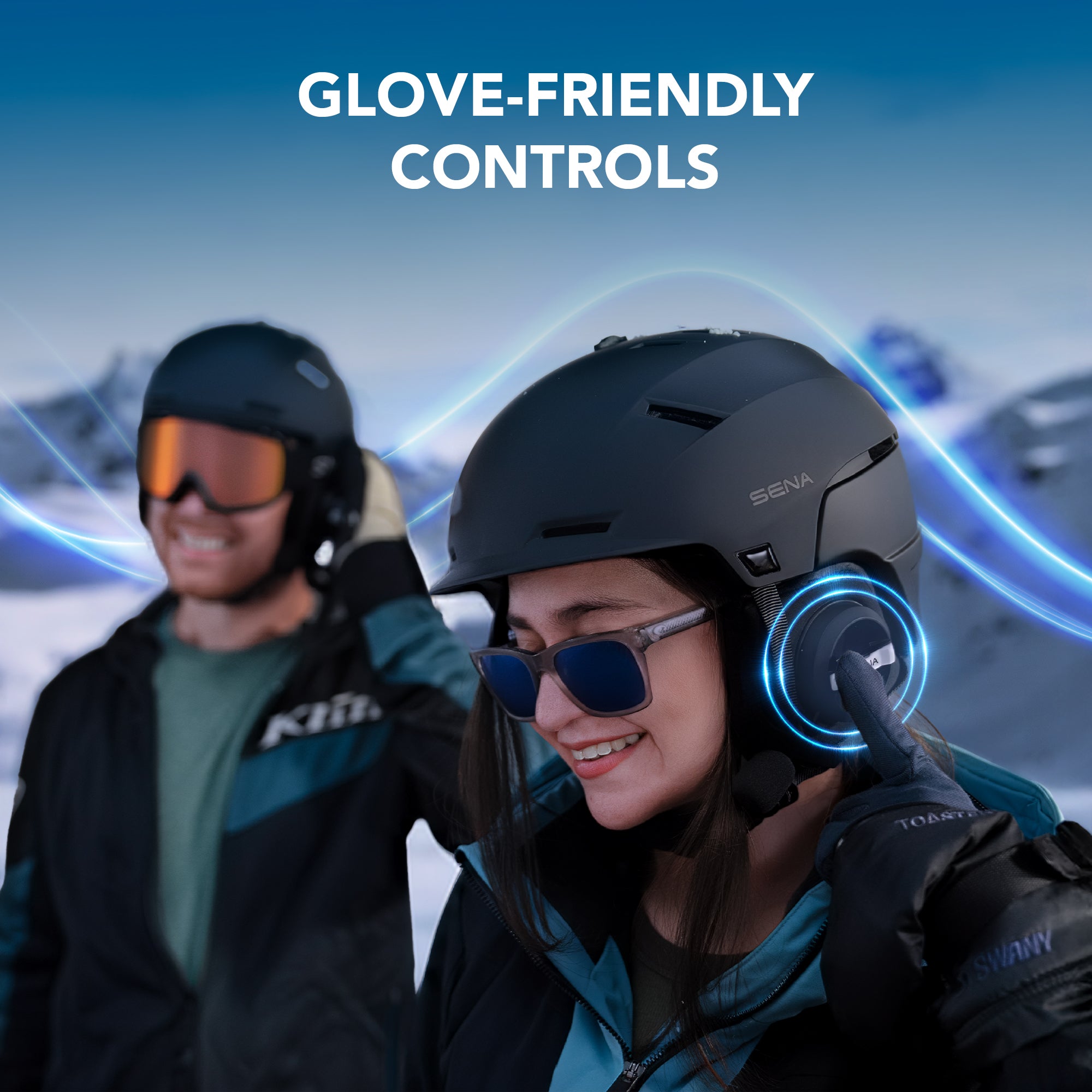 babaali smart ski and snowboard helmet with embedded bluetooth speakers Sena Latitude S2 Smart Snow Helmet L MATTE Black