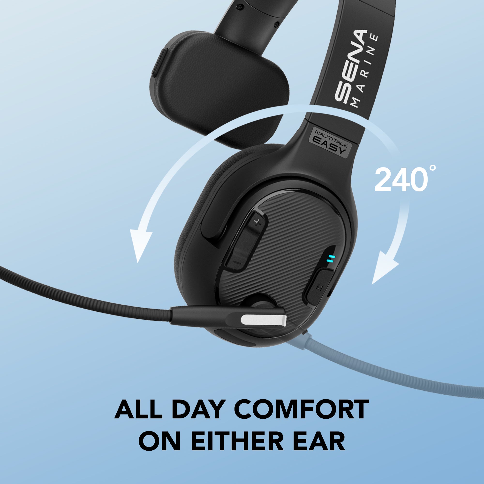 Nautitalk EASY Mono Ear Mesh Communication Headset