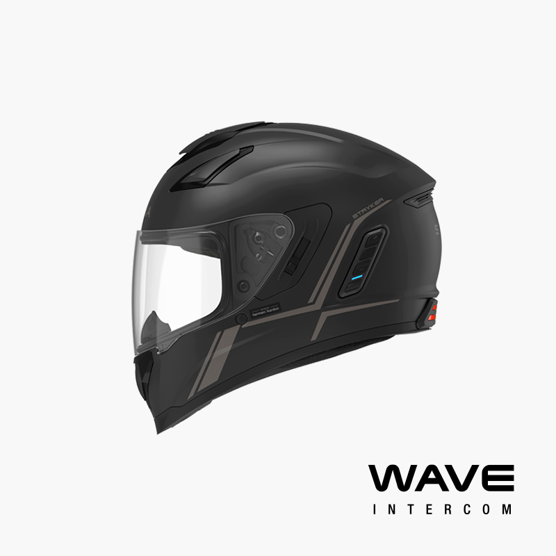 Stryker, Full Face Motorcycle Smart Helmet with Mesh Intercom