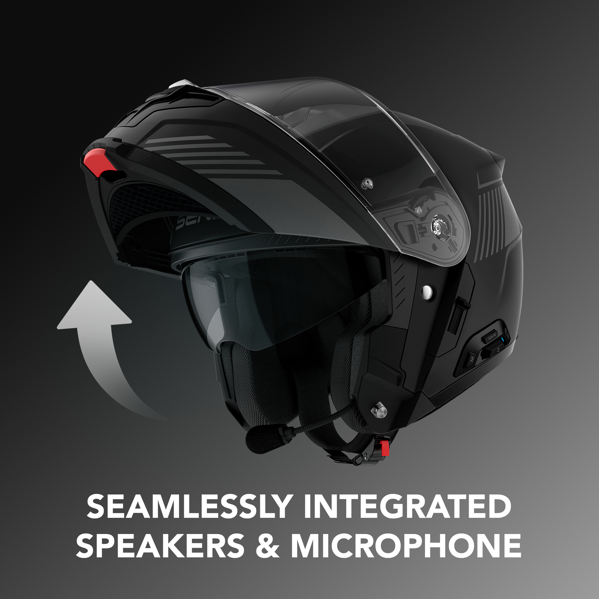 SPECTER Modular Smart Communication Motorcycle Helmet with Mesh Intercom