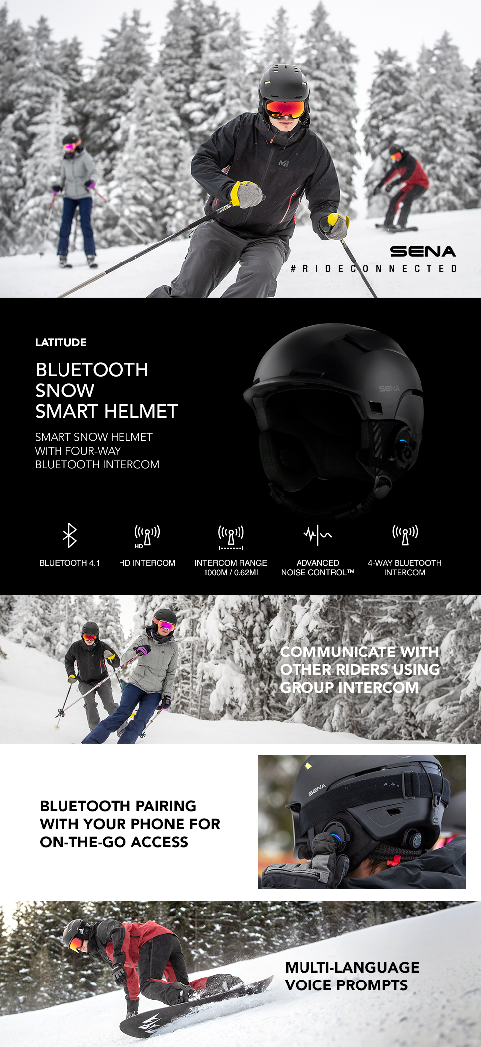 Sena Latitude Snow Sports Smart Communication Helmet – Sena Technologies, Inc